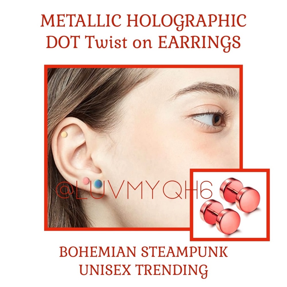 8mm DOT Twist On Earrings